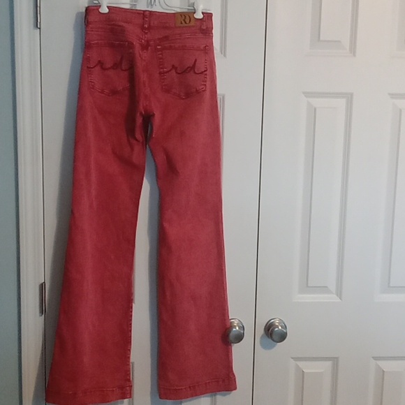 Ranch Dress'n Chic Women's Red Flare Jeans - Picture 5 of 7